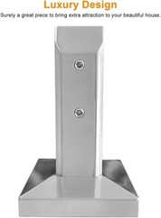 LukLoy 1 Piece 304 Stainless Steel Square Glass Spigots Pool Fence Spigot Clamp