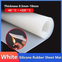 White Solid Silicone Rubber Sheet Thick0.5-10mm High Temperature Soft Mat Gasket