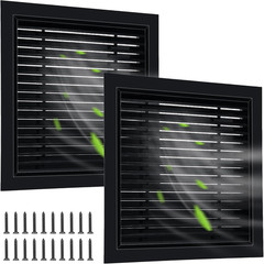 2 Pcs 26″ X 26″ Gable Vent Aluminum Alloy Wall Vents Shed Attic Vent with Screen