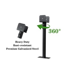 3 Packs Roof Riser Brackets 3.6″ Adjustable Saddle Roof Riser 16.5″ High Galv…