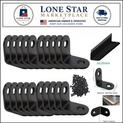 Stainless Steel Corner Bracket Set – 20 Black Angle Braces for Home Improvement