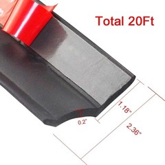 DGSL Universal Garage Door Seals Bottom Rubber, 20 Feet, Black