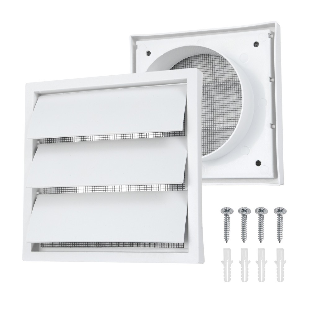 1Set Exhaust Vent Cover (4″ OD, 5.5″L x 5.5″W) – Dryer Air Vent Covers