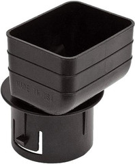 2″X3″ Black Downspout Adapter to 3″ Drain Pipe – 2X3 Downspout & Gutter Connecto