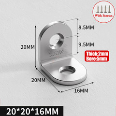 Stainless Steel Corner Shelf Brackets Hardware Braces Fixing Clip for Cabinet