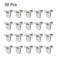 50pcs Shelf Support Peg 5mm L Support Cabinet Closet Shelf Bracket Pegs Silver