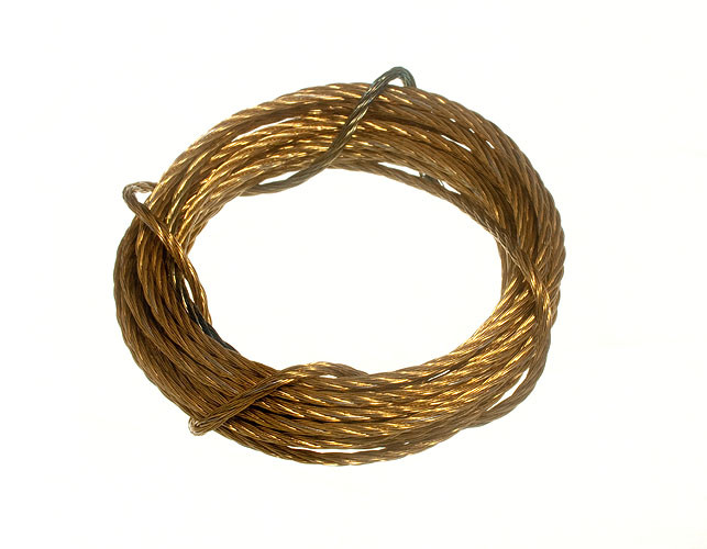 Picture Mirror Frame Hanging Wire No. 3 50kg Breakweight 3m Brass 2 Rolls