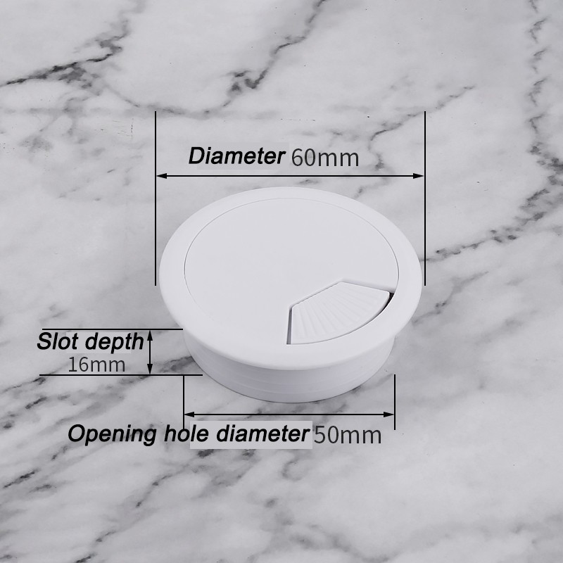 50mm/53mm/60mm/80mm Computer ABS Grommet Desk Table Cable Tidy Outlet Wire Cover