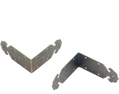 Antique Corner Protector, 2″ x 0.8″ Metal Right Angle Decorative Furniture Ca…
