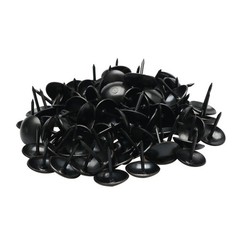 Home Metal Round Hat Thumb Tack Nail Push Pin Black 11 x 13mm 100pcs