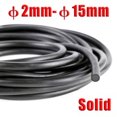 Fluorine Rubber Solid Round Sealing Strip φ2mm-φ15mm HIGH TEMP Oil Resistant