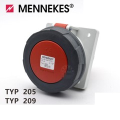 New 1PCS MENNEKES Panel mounted receptacles TYP 205 63A 4P 400V IP67 free ship