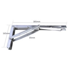 2Pcs Stainless Steel 12″ Folding Table Bracket Shelf Bench Max.Load Heavy Duty