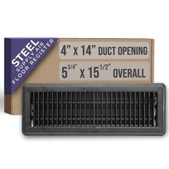 Fits 4×14 and 14×4 Duct Opening | Floor Register with Louvered Design by Hand…