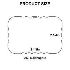 Gutter Downspout Elbow S-shape Style B (offset=3) Zig Zag Elbows 2” x 3” Whit…