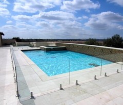 6″ High Frameless Swimming Pool Glass Railing Spigot for 3/8″-3/4″ Glass Thick