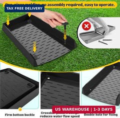 2 Pack Splash Blocks for Gutters Downspouts, 12″ Extra-Wide Rain Gutter Downspou