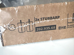 IKEA STUBBARP Leg Adjustable White Stained Oak Effect 2-pack 202.935.68 New