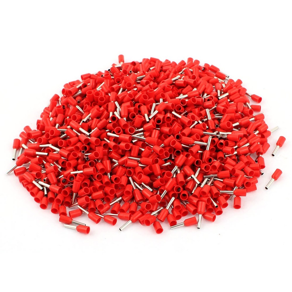 1000 Pcs 16 AWG 1.5mm2 Insulated Cord End Wire Ferrules Terminal VE1508 Red