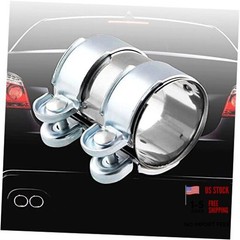 2 inch Hardware Exhaust Clamp, Lap Joint+Bolts Band Flanges Clamp Stainless