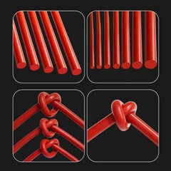 Red Solid Silicone Rubber Sealing Strip Round O-Ring Cord Seal Diameter 3mm-20mm