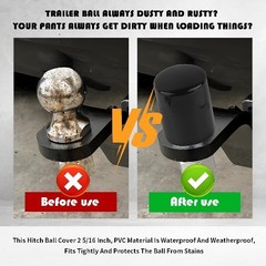 2 5/16 Inch Trailer Hitch Ball Cover, 2-Pack Waterproof and Dustpr Color: 2PCS
