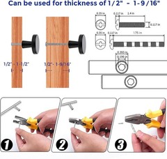 60 Pack Cabinet Knobs Drawer Pulls 1-1/4In Dresser Cupboard Hardware Matte Black