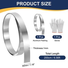 1.2″ x 6.56ft Aluminum Flashing Roll 1mm Aluminum Flashing Roofing Panels