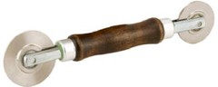 Professional Screen Spline Rolling Tool,Wood Handle,Steel Ball-Bearing Wheels –