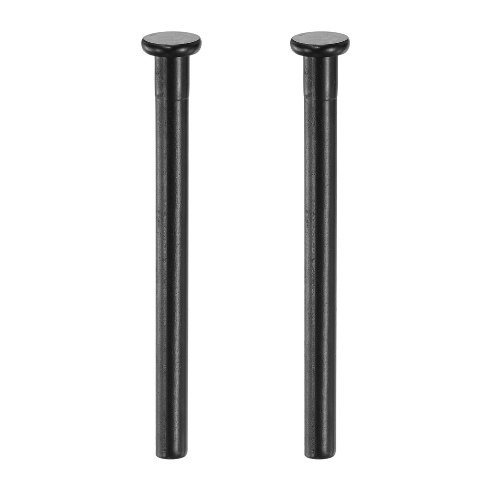 2 pcs door pins, security pins 7.5 cm for interior, matte black