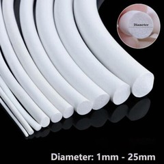 White Silicone Foam Round Strip Silicone Sealing Sponge Strip Diameter Φ1mm-25mm