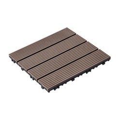 Interlocking Deck Tiles Plastic Wood, 27 Pack,12″x12″ 27 sq. ft Waterproof Outdo