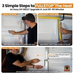 BEEST FULLSTOP Garage Door Insulation Kit – 16×7 & 16 Panels – 24×48″, White