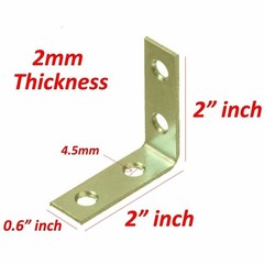 40 Pcs 2″ inch “L” Steel Corner Braces w/ Screws Pack LOT Right Angle Bracket