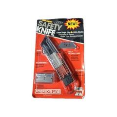 American Line 66346 Duo Matic Safety Razor Retractable Utility Knife Made In USA