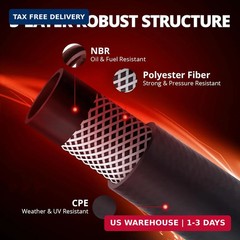 EVIL ENERGY 3/8″ Transmission Oil Cooler Hose 5FT 250PSI SAE J1532