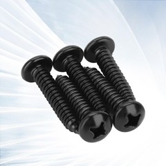 Bykonh #6 x 1 Pan Head Self Tapping Screws Sheet Metal Wood x 1″, Black
