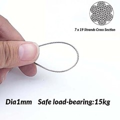 Stainless Steel A2 304 Wire Rope,1mm-20mm, 7×19 Construction, Ideal for Rigging