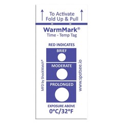 WARMMARK WM 0/32 Temperature Indicator Label,Heat,PK100 55JG19