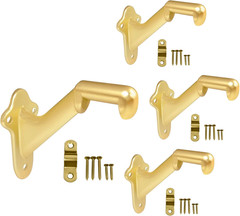 Handrail Brackets, 3″, Zinc Die Cast, Champagne Brass, 4 Pack