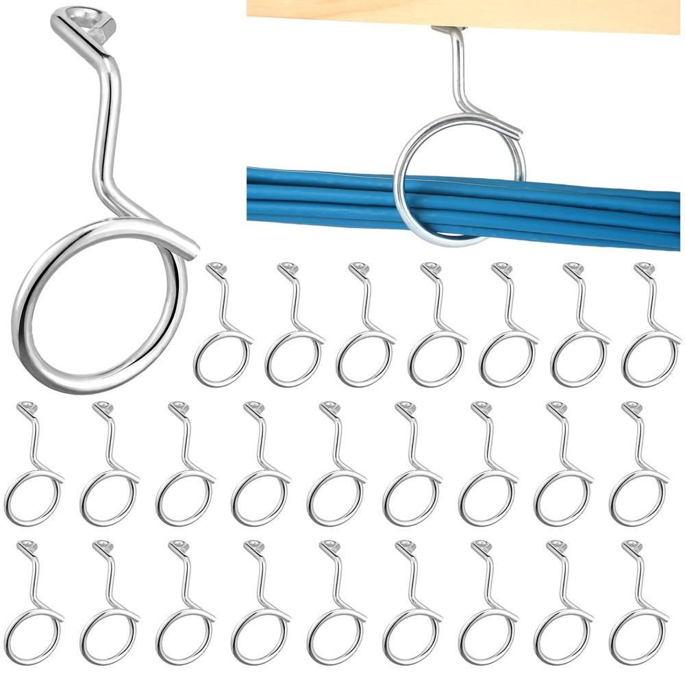 Blulu 25 Pcs Bridle Rings For Voltage Wire And Cable 2 Inch Screw Mount Bridle