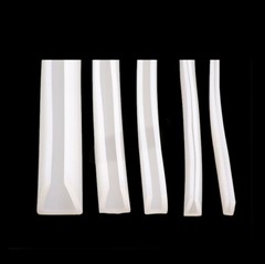 Silicone Rubber U-shape Strip White High Temp Door Window Edging Trim Seal Strip