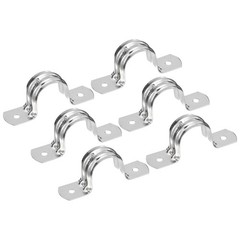 50pcs Rigid Tube Straps,13/16″ Stainless Steel 2 Hole U Shape Bracket Pipe Hook