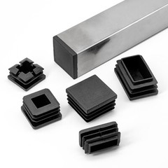 Square Pipe Tubing End Blanking Cover Caps Tube Inserts Plug Bung PP Plastic