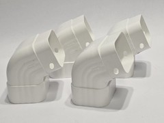 AMERIMAX FRONT GUTTER ELBOW VINYL WHITE 2 x 3-In. M0627LOT OF 4