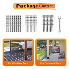 Post Base 4″x6″ Rustproof Solid Steel (Inner 3.6″x5.6″) Brackets – Support