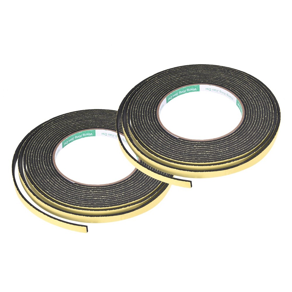 Foam Seal Tape, 8mm Wide 2mm Thick 16.4 Feet Long Adhesive Weather Strip 2PACK