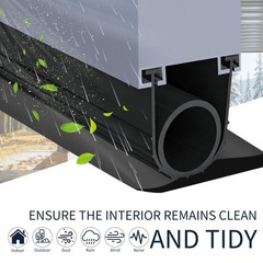 Jibrelxion 16.4 FT Garage Door Seals Bottom Rubber, Universal Weather Black