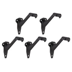 5-Pack Standard Handrail Brackets for Stairways and Hallways, Matte Black – ,…