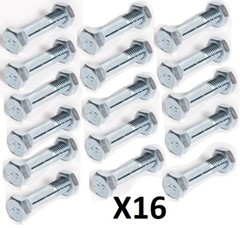 Set of 16 Slotted Locking Mobile Home Anchor Bolts with Nut for Strap